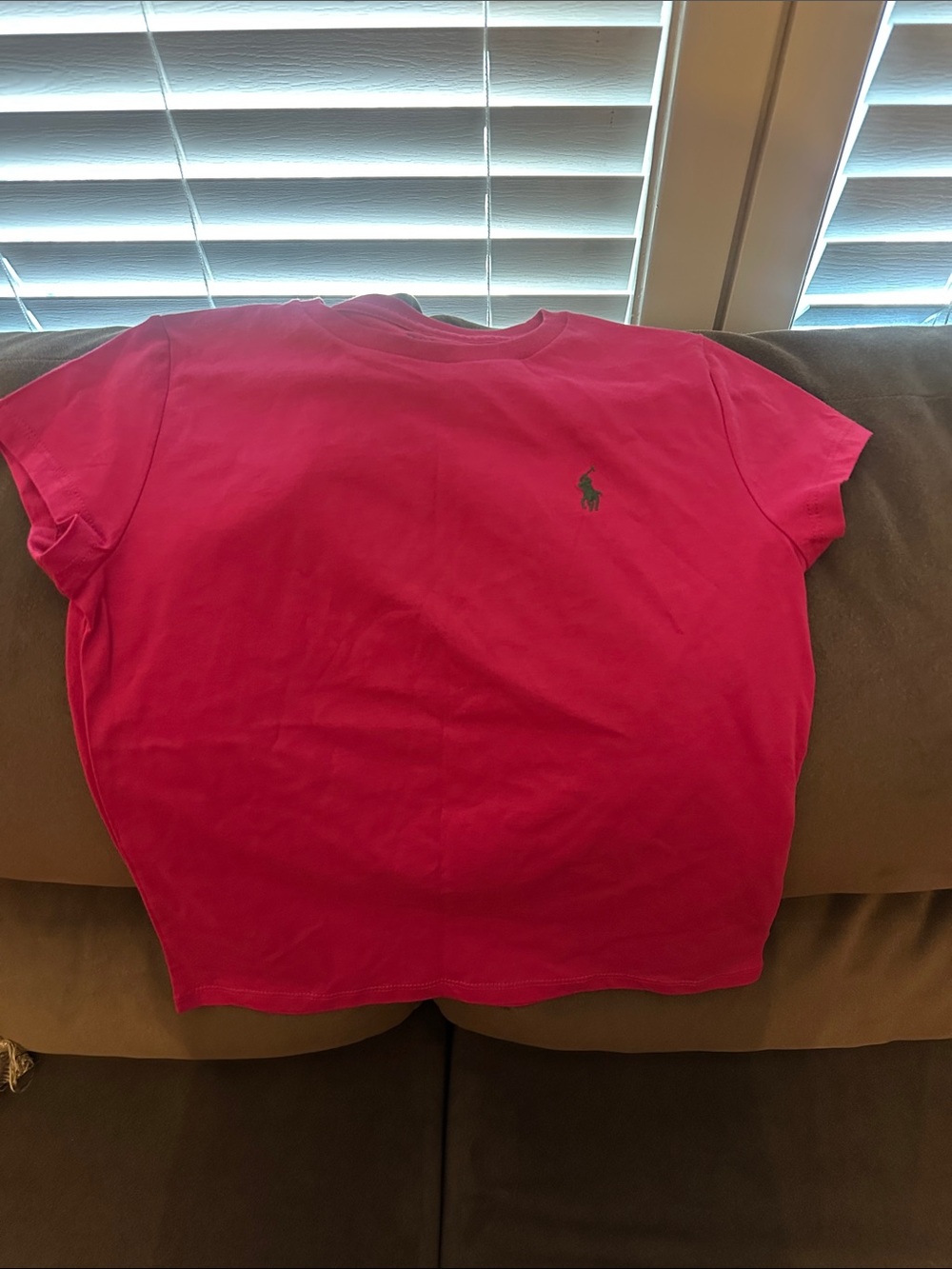 Ralph Lauren Hot Pink Short Sleeve Tee with Green Polo Pony